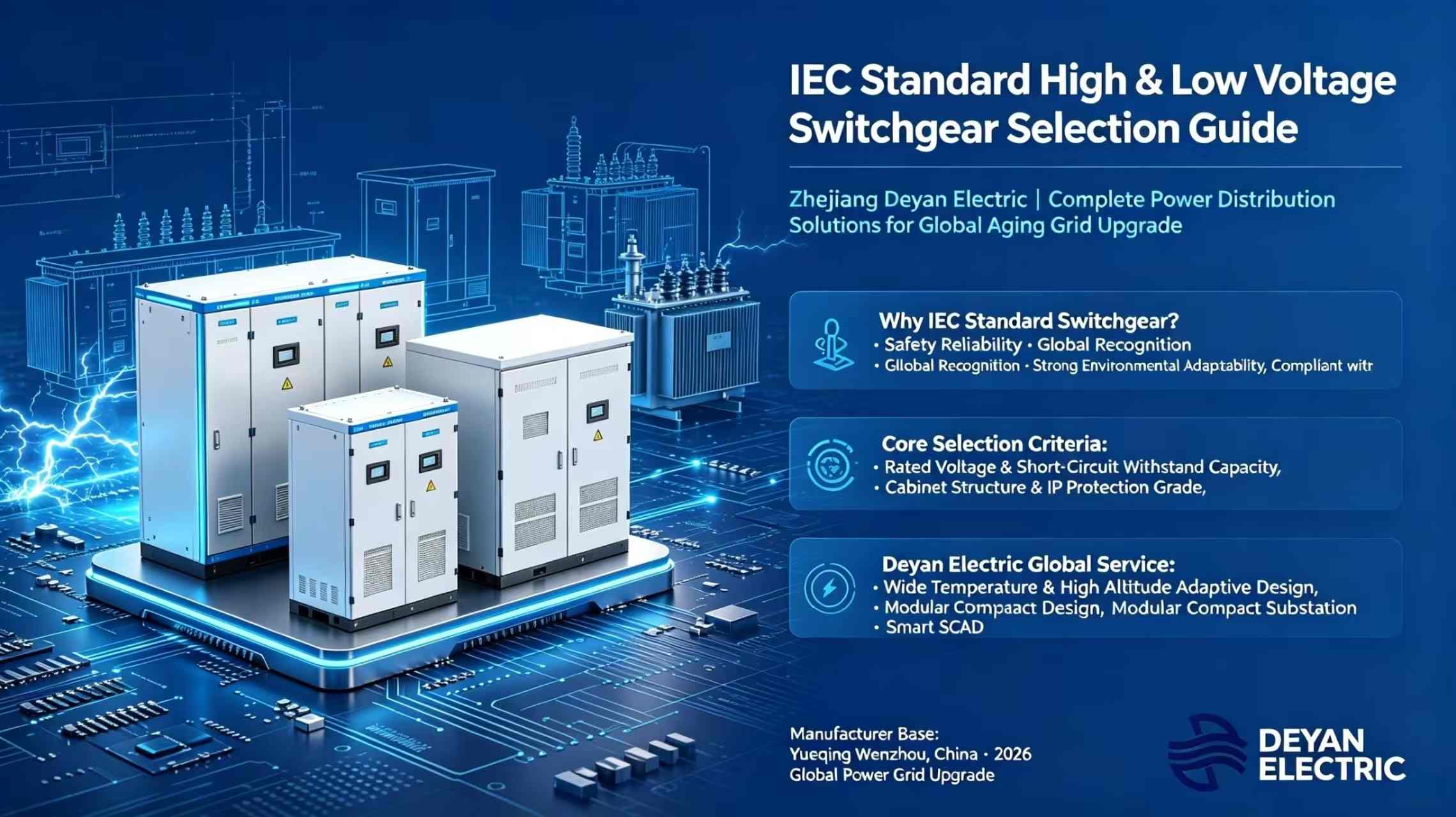 Val av IEC-standard för hög- och lågspänningsställverk: Zhejiang Deyan Electric — Kompletta kraftdistributionslösningar för uppgradering av åldrande nät över hela världen