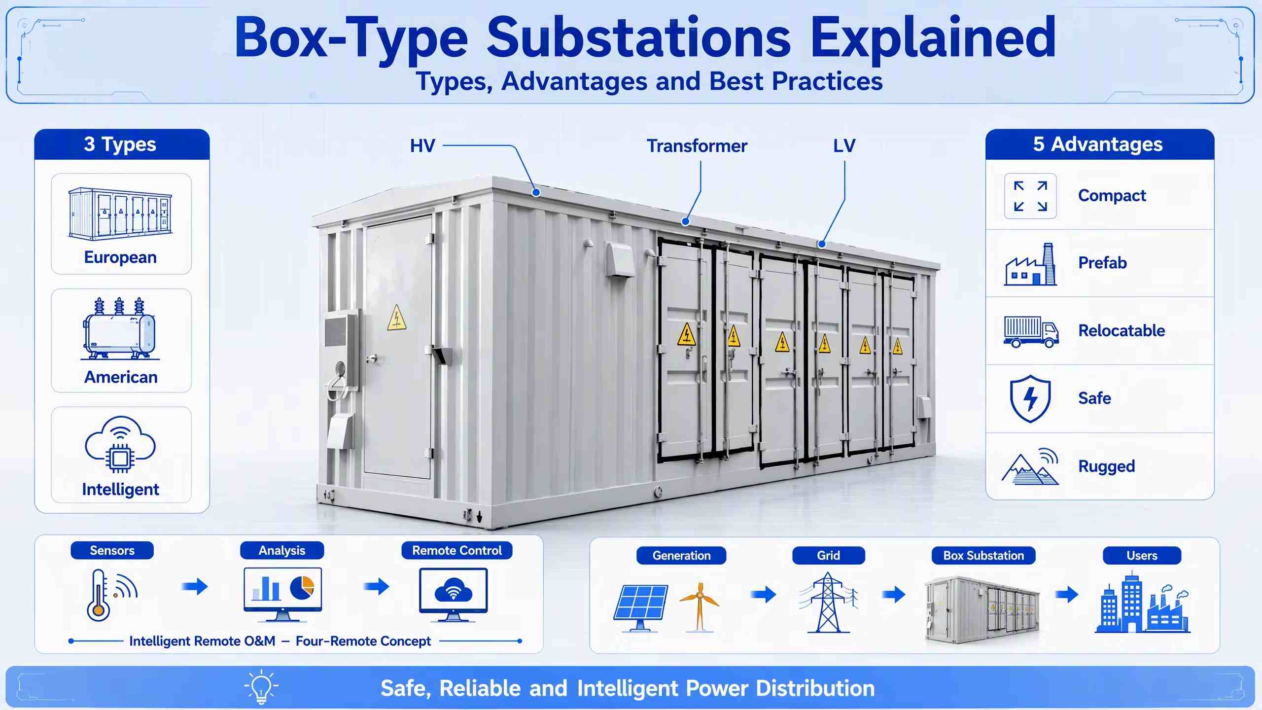Förklarade transformatorstationer av boxtyp: typer, fördelar och bästa praxis