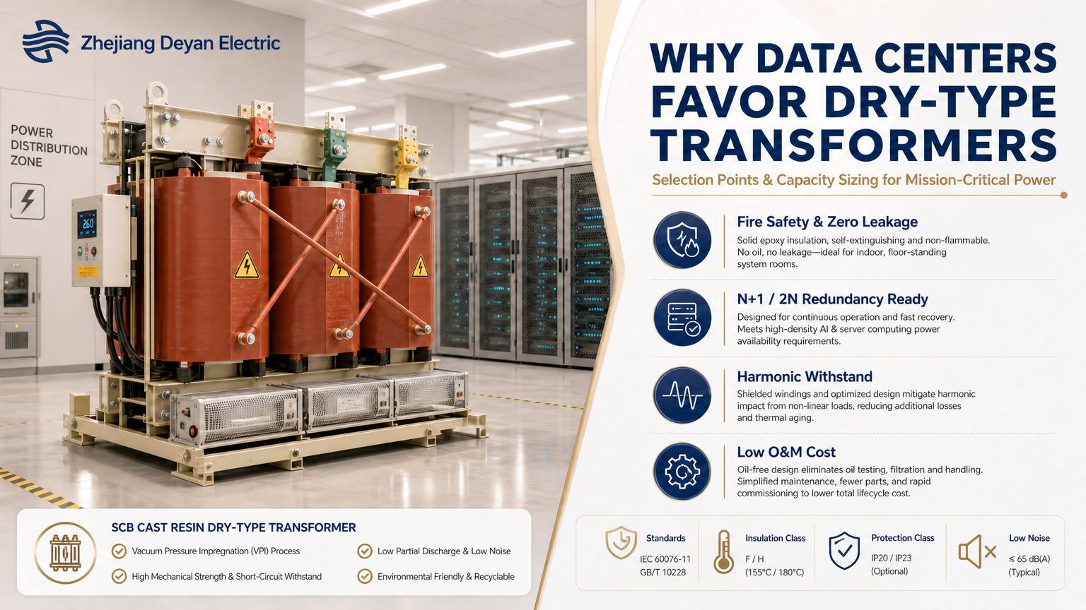 Varför datacenter föredrar transformatorer av torrtyp?
